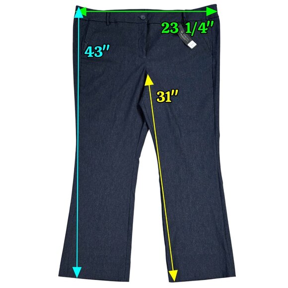 Lane Bryant NWT The Sophie Straight Fit Bootcut Pants Dark Blue Sexy Stretch - Picture 2 of 9